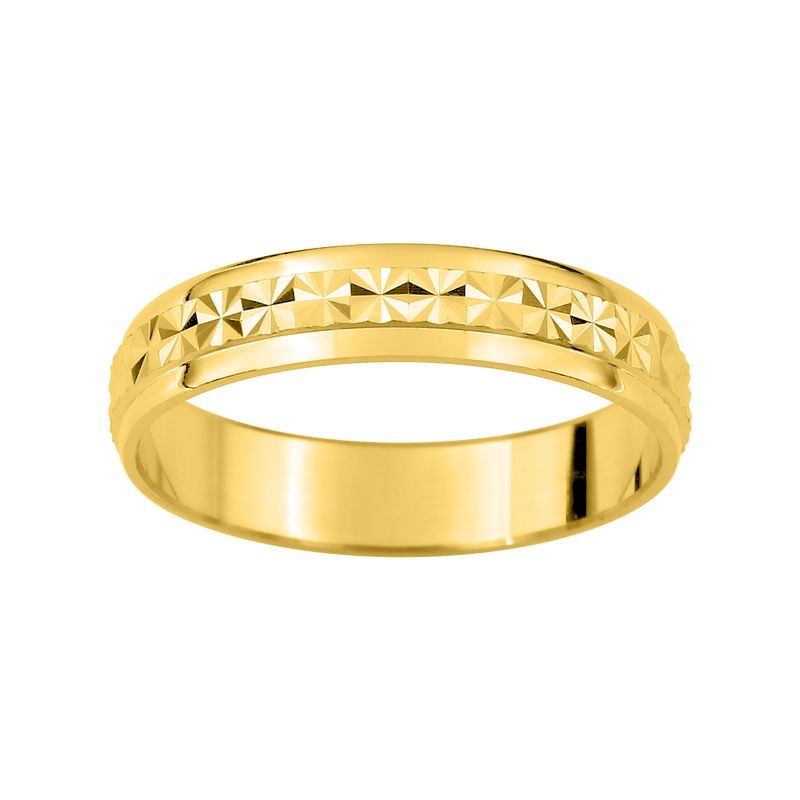 Alianza de boda fantasía oro amarillo 9k modelo 5140108
