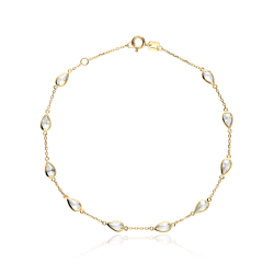 Pulsera Oro 18k y circonitas "Tears"