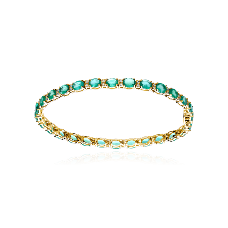 Pulsera Oro 18k Esmeraldas y Diamantes "Bleckede" Pulsera Oro 18k Esmeraldas y Diamantes "Bleckede"