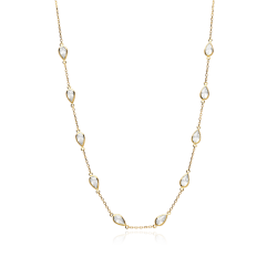 Gargantilla Oro 18k y circonitas "Tears"