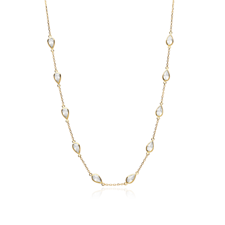 Gargantilla Oro 18k y circonitas "Tears"