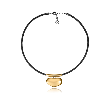 Collar Viceroy Acero Negro Y Dorado Y Piedra Natural 14348C01019