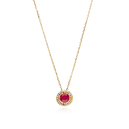 GARGANTILLA "COLOR LIFE" ORO 18K RUBI Y CIRCONITAS