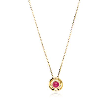 GARGANTILLA "COLOR LIFE" ORO 18K RUBI Y CIRCONITAS
