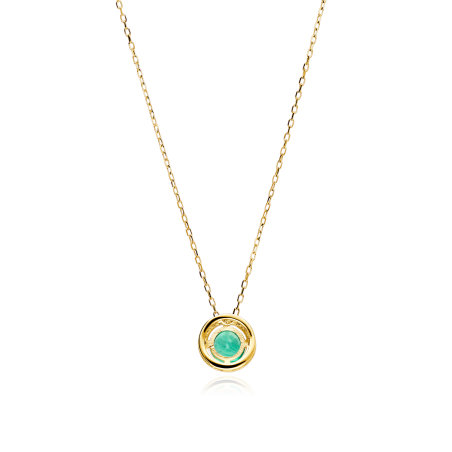 GARGANTILLA "COLOR LIFE" ORO 18K ESMERALDA Y CIRCONITAS