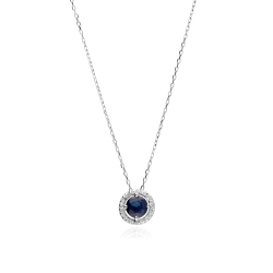 GARGANTILLA "COLOR LIFE" ORO BLANCO 18K ZAFIRO Y CIRCONITAS