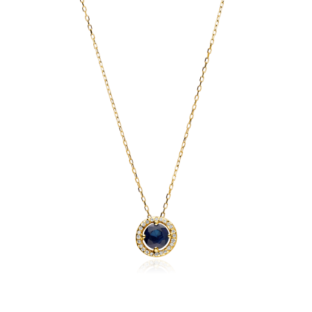 GARGANTILLA "COLOR LIFE" ORO 18K ZAFIRO Y CIRCONITAS