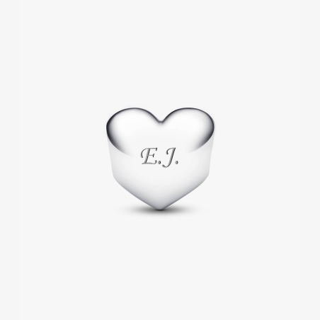 Charm Pandora Corazón Grabable Blanco 794161C04