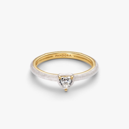 Anillo Pandora Corazón Blanco 163088C01 Anillo Pandora Corazón Blanco 163088C01