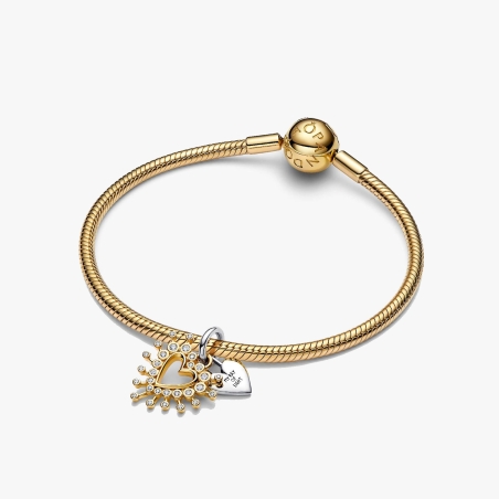 Charm Pandora Doble Colgante Corazón Circonitas 764141C01