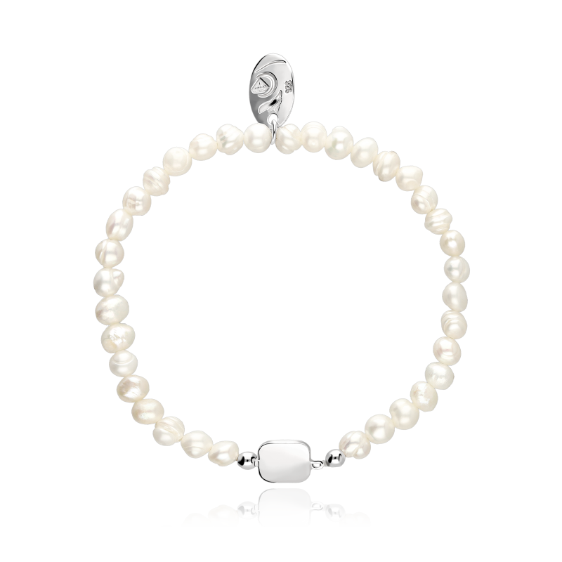 Pulsera "Silhouette" Plata de ley Cuadrado