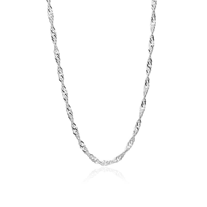 Cadena Plata de ley 50 cm "Singapur"