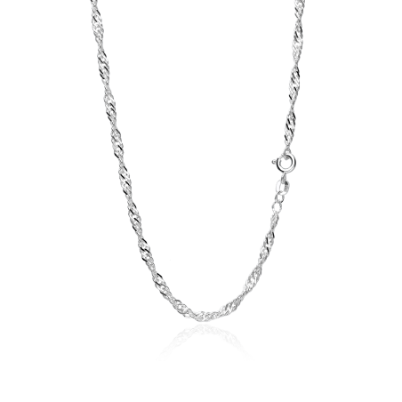 Cadena Plata de ley 50 cm "Singapur"