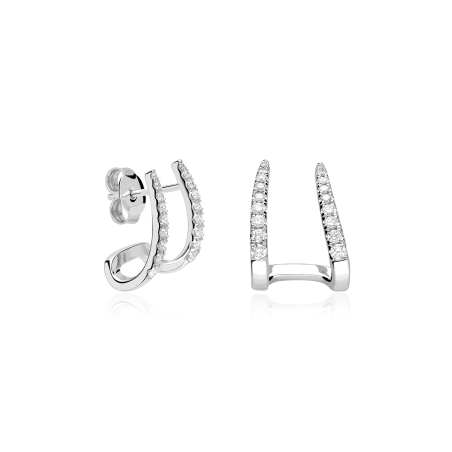 Pendientes Oro blanco 18k Diamantes 0.34 cts "Jade"