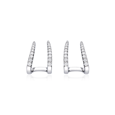 Pendientes Oro blanco 18k Diamantes 0.34 cts "Jade"