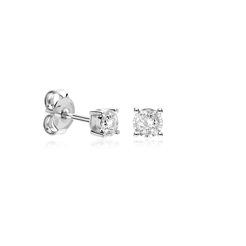 Pendientes Oro 18k y Diamantes 0.22cts "Bergantino"