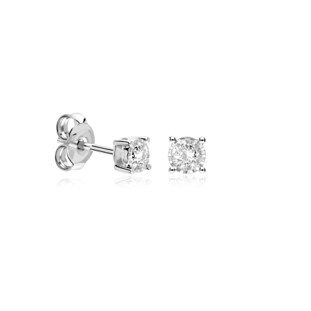 Pendientes Oro 18k y Diamantes 0.22cts "Bergantino"