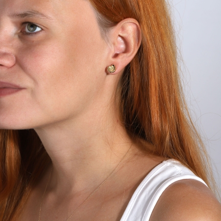 Pendientes Oro 18k "Fosile"