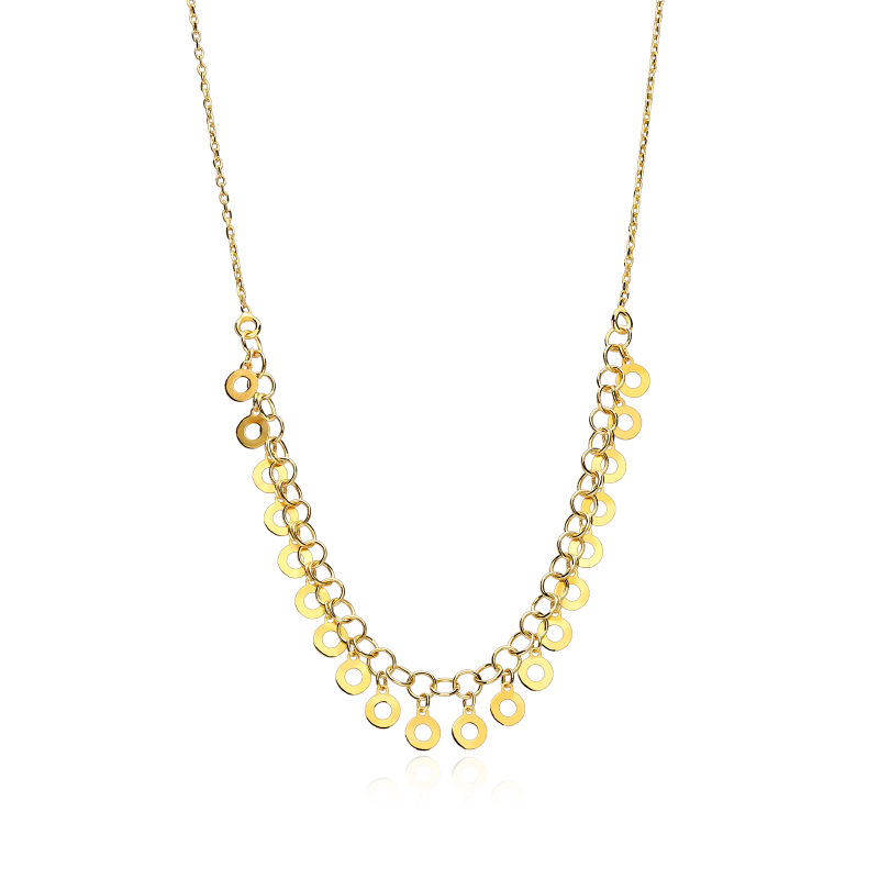 Gargantilla Plata Ley baño de Oro "Circles"