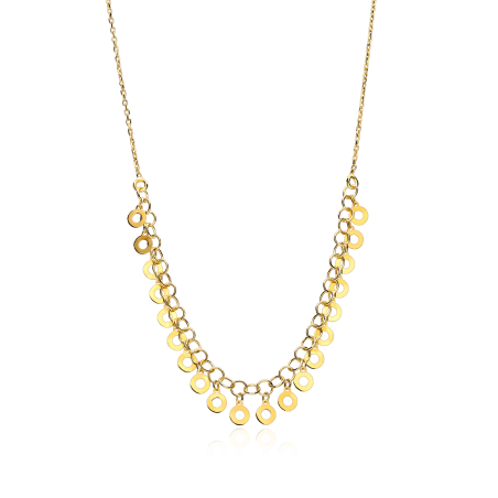 Gargantilla Plata Ley baño de Oro "Circles"