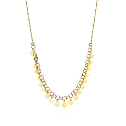 Gargantilla Plata De Ley Con Baño De Oro "Squares"