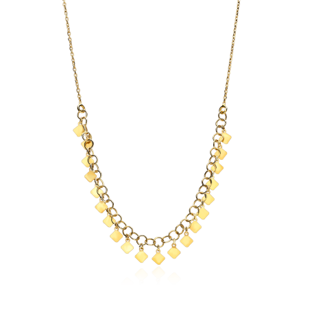 Gargantilla Plata De Ley Con Baño De Oro "Squares"