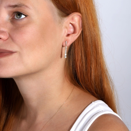 Pendientes Oro 18k y circonitas "Lagert"