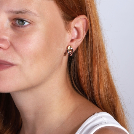 Pendientes Oro 18k tricolor "Marlene"