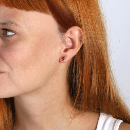 Pendientes Oro 18k y rubíes "Escorpión"