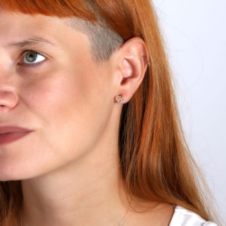 Pendientes Oro 18k y circonitas "Klee"