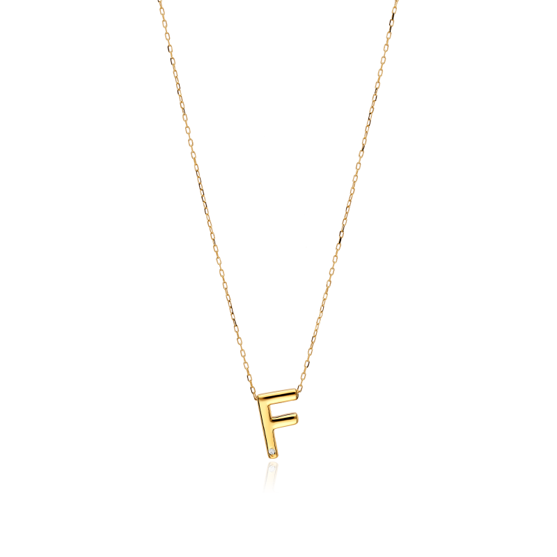 Gargantilla Oro 18k y Diamante "F"