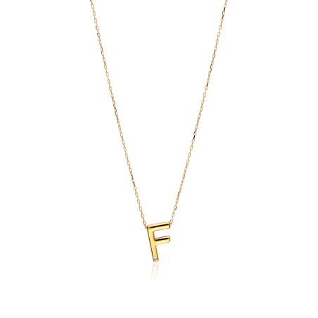 Gargantilla Oro 18k y Diamante "F"