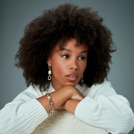 Pulsera Viceroy eslabones bicolor y Circonitas 75408P01012