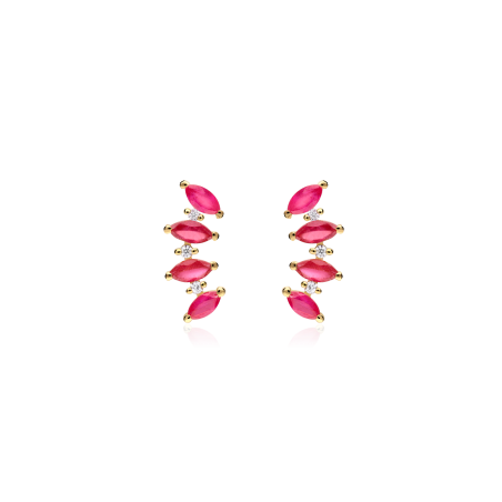 Pendientes Oro 18k y Rubíes "D'Elsa"