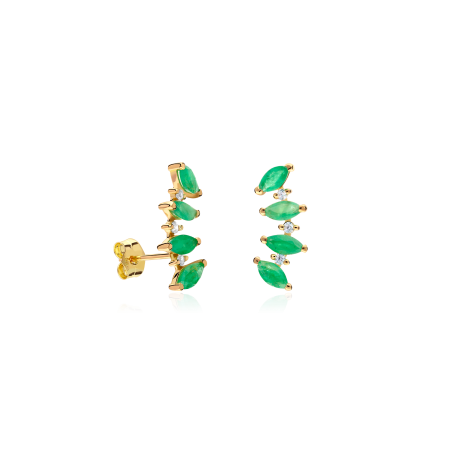 Pendientes Oro 18k y Esmeraldas "D'Elsa"