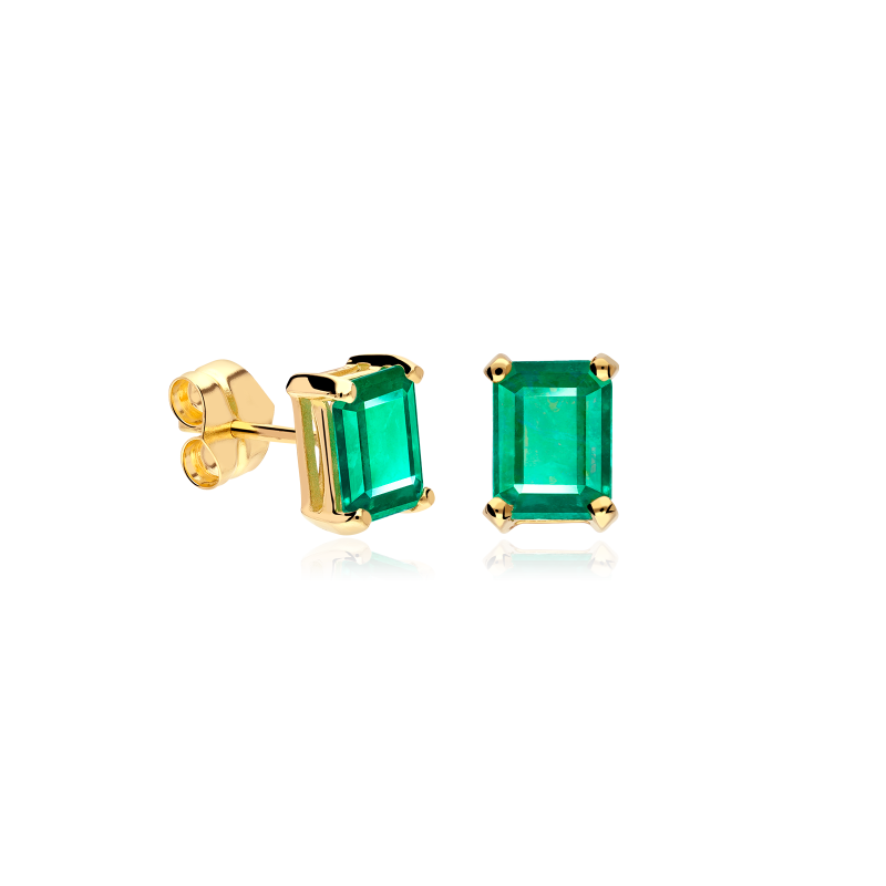 Pendientes Oro 18k y Esmeraldas "Santa Marta"