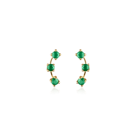 Pendientes Oro 18k y Esmeraldas "D'Asti"