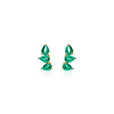 Pendientes Oro 18k y Esmeraldas "Bagolino"