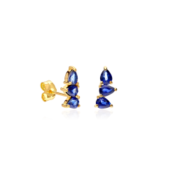Pendientes Oro 18k y Zafiros "Bagolino"