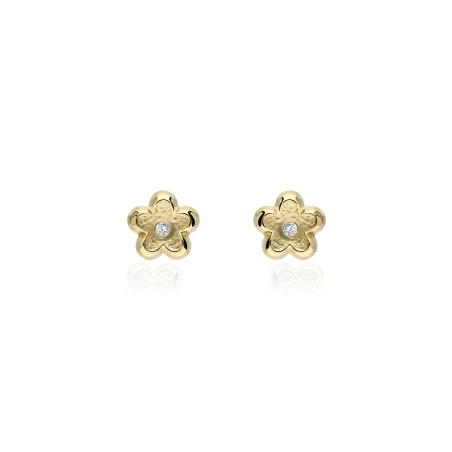 Pendientes Oro 18k y Circonitas "Maggi" 6mm