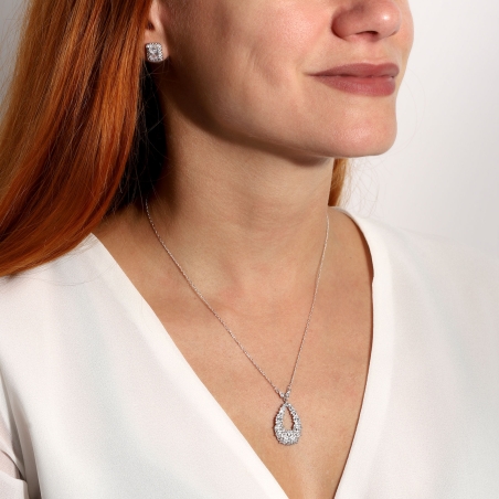 Gargantilla Plata primera ley y circonitas "Deluse"