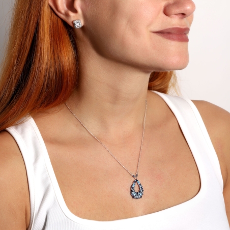 Gargantilla Plata primera ley y circonitas "Deluse"