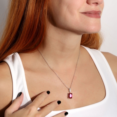 Gargantilla Plata primera ley y circonitas "Trendy"