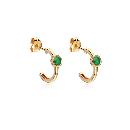 Pendientes Oro 18k y Esmeraldas "Flow her"