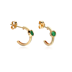 Pendientes Oro 18k y Esmeraldas "Flow her"
