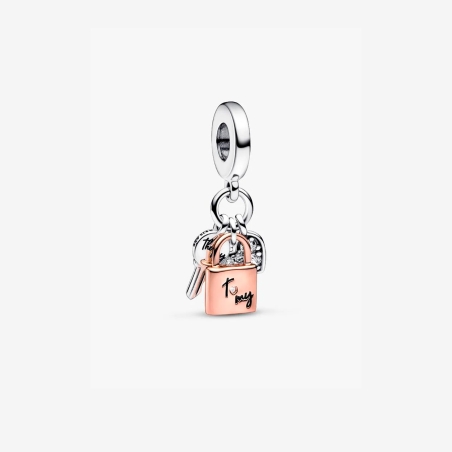 Charm Pandora colgante triple llave, candado y corazón 782506C01