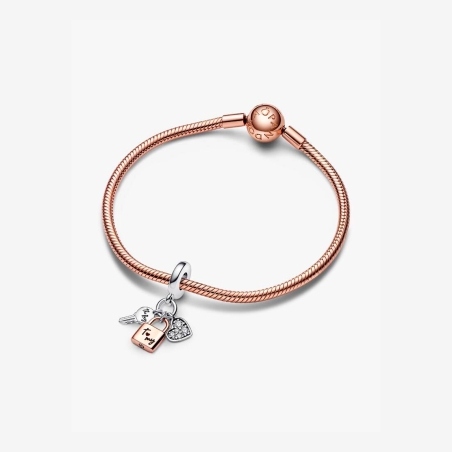 Charm Pandora colgante triple llave, candado y corazón 782506C01