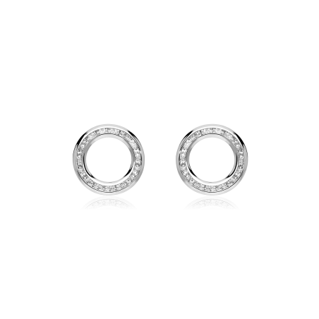 Pendientes Oro 18k y circonitas "Eclipse"