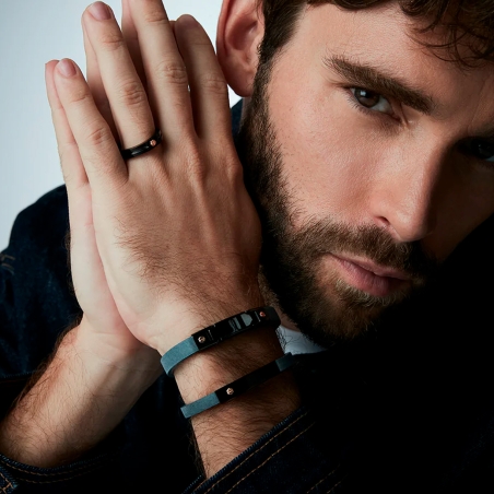 Pulsera Viceroy Acero 9k y piel 6486P01013