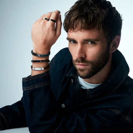 Pulsera Viceroy Acero 9k y piel 6486P01013